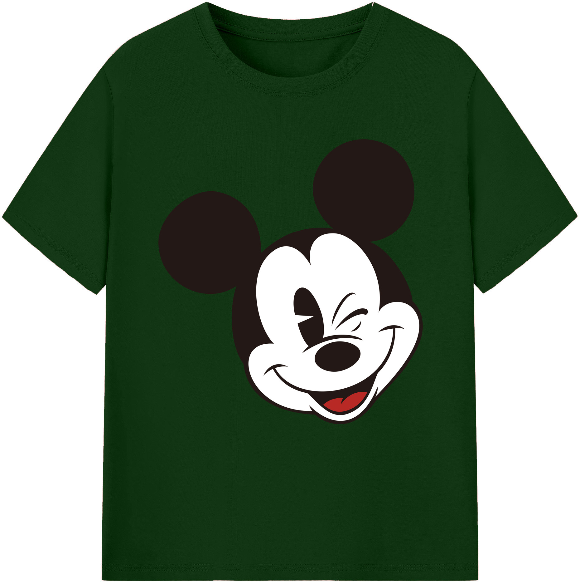 （画像用） ミッキーマウス Mickey Mouse 綿100％半袖Tシャツ（フロントプリント）